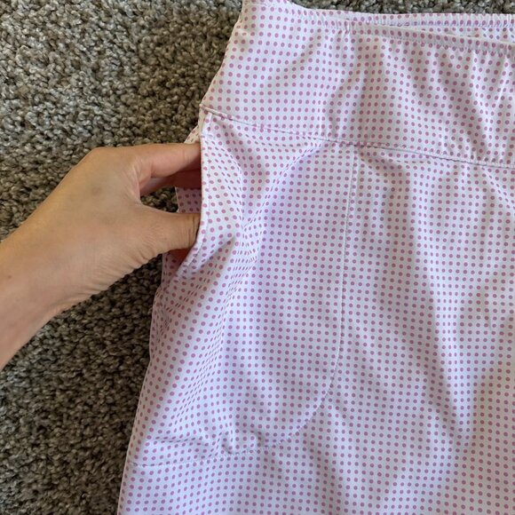 Fairway & Greene Womens Sz Large Pink Polka Dot Golf Skort With Pockets - Picture 3 of 8